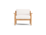 Haven Chair, with teak arms, in Canvas, front view