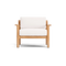 Haven Chair, with teak arms, in Canvas, front view