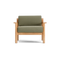 Haven Chair, with teak arms, in Leaf, front view