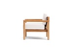 Haven Chair, with teak arms, in Canvas, profile view