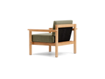 Haven Chair, with teak arms, in Leaf, rear view
