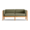 Haven Loveseat, with cushion arms, in Leaf, front view
