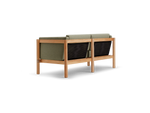 Haven Loveseat, with cushion arms, in Leaf, rear view