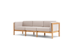 Haven Sofa, with cushion arms, in Ashe, three-quarter view