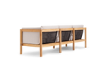 Haven Sofa, with cushion arms, in Ashe, rear view