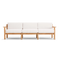 Haven Sofa, with teak arms, in Canvas, front view