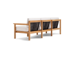 Haven Sofa, with teak arms, in Canvas, rear view