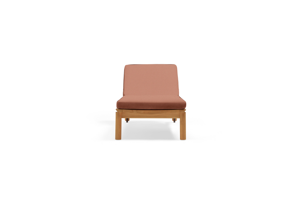 Haven Sun Lounger, in Rust, front view