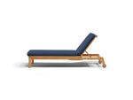 Haven Sun Lounger, in Indigo, profile view