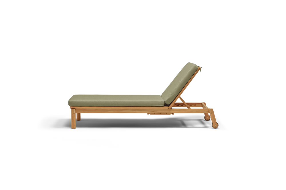 Haven Sun Lounger, in Leaf, profile view