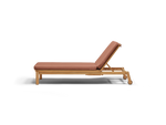 Haven Sun Lounger, in Rust, profile view