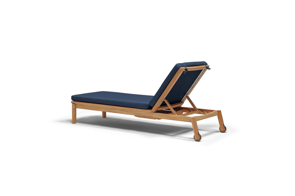 Haven Sun Lounger, in Indigo, rear view
