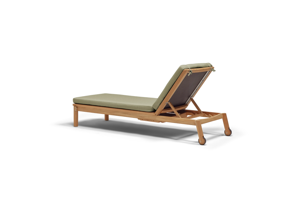 Haven Sun Lounger, in Leaf, rear view