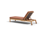 Haven Sun Lounger, in Rust, rear view