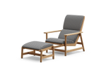 Leedo Deck Chair, in Hound, three-quarter view