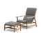 Leedo Deck Chair, in Hound, three-quarter view