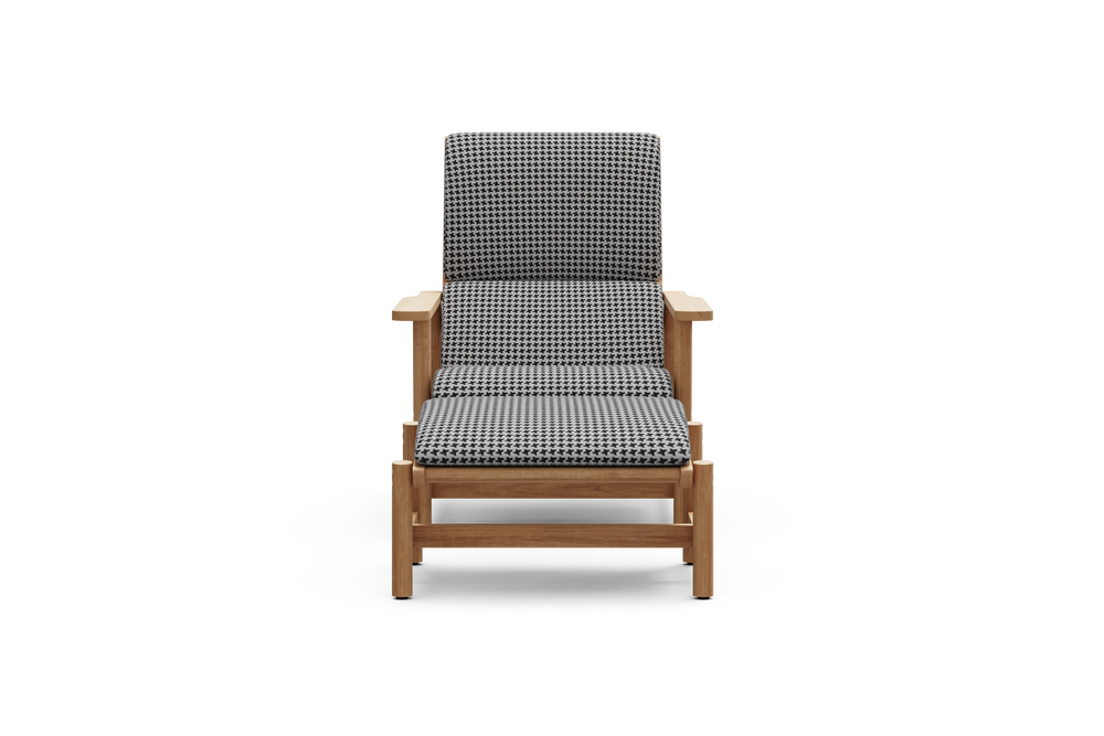 Leedo Deck Chair, in Hound, front view