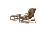 Leedo Deck Chair, in Hound, rear view