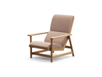 Leedo Deck Chair, in Avery Clay, three-quarter view