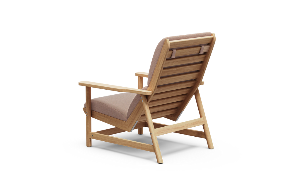 Leedo Deck Chair, in Avery Clay, rear view