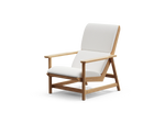 Leedo Deck Chair, in Improve White, three-quarter view