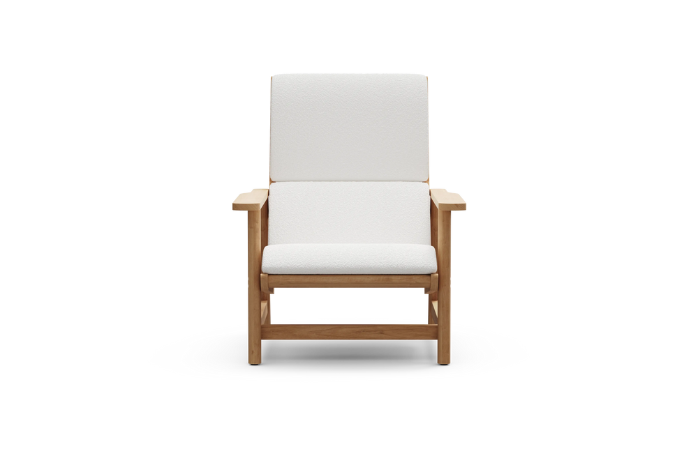Leedo Deck Chair, in Improve White, front view