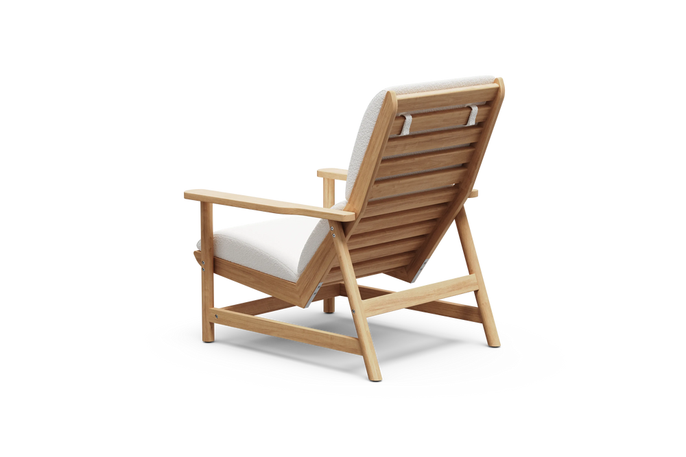 Leedo Deck Chair, in Improve White, rear view