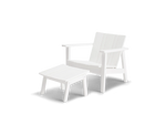 Low Chair - Polywood, in White, three-quarter view