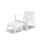 Low Chair - Polywood, in White, three-quarter view