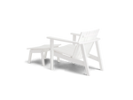 Low Chair - Polywood, in White, rear view