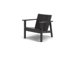 Low Chair - Polywood, in Black, three-quarter view
