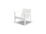 Low Chair - Polywood, in White, three-quarter view