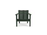 Low Chair - Polywood, in Green, front view