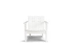 Low Chair - Polywood, in White, front view