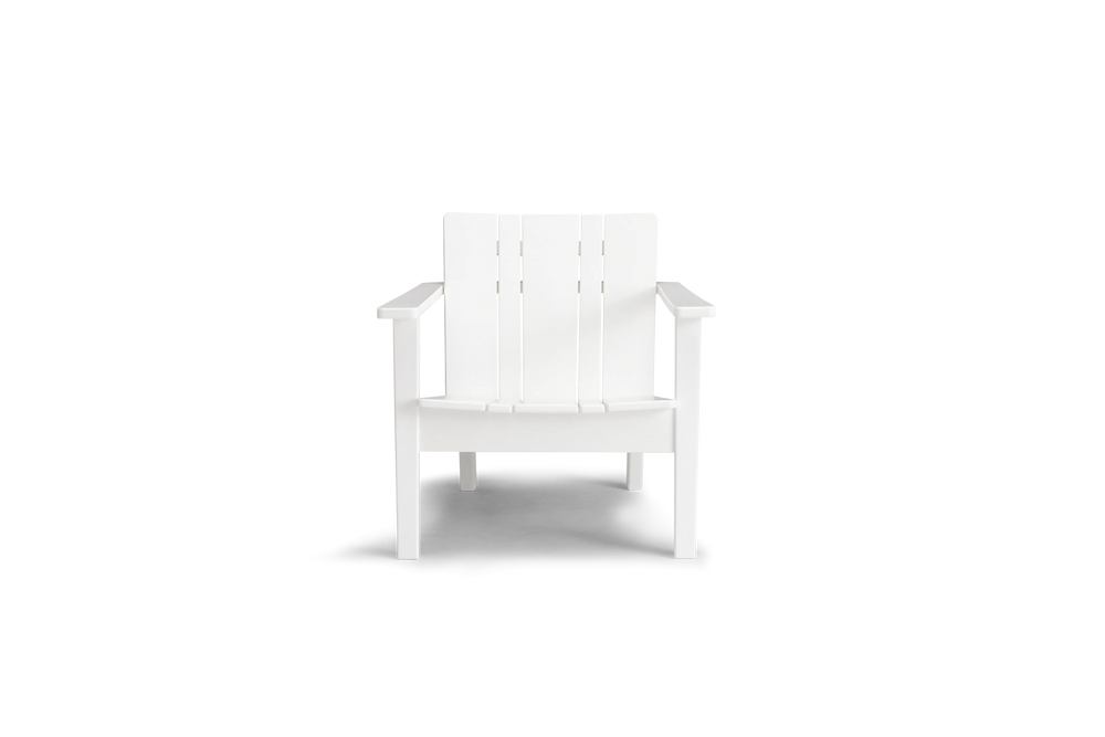 Low Chair - Polywood, in White, front view