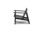 Low Chair - Polywood, in Black, profile view