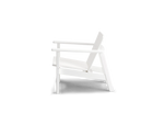 Low Chair - Polywood, profile view, in White