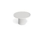Neighbor Ped Coffee Table in Bone, raised three-quarter view