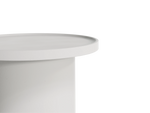 Neighbor Ped Side Table Short in Bone, overhead view