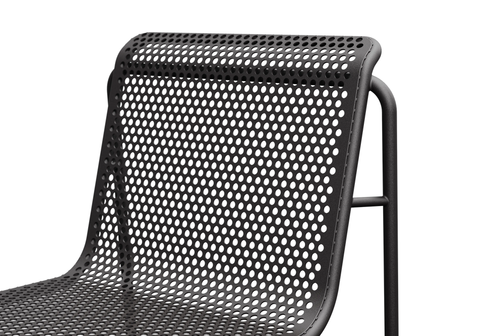 Perf Dining Chair (Set of 2), in Charcoal, detail view