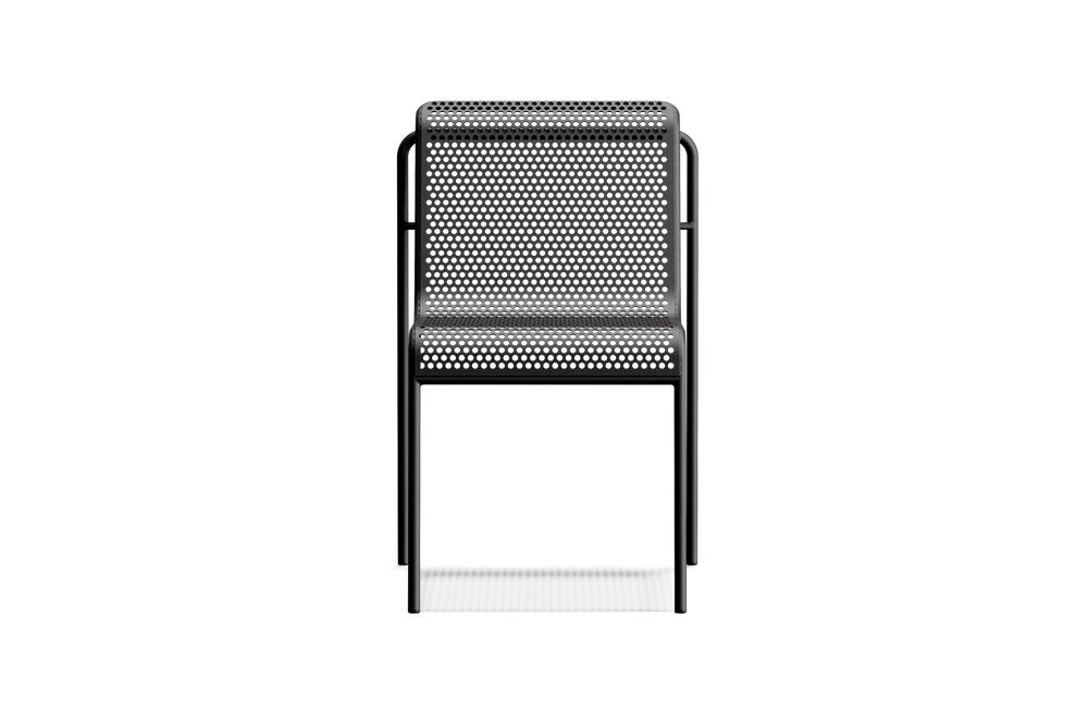 Perf Dining Chair (Set of 2), in Charcoal, front view