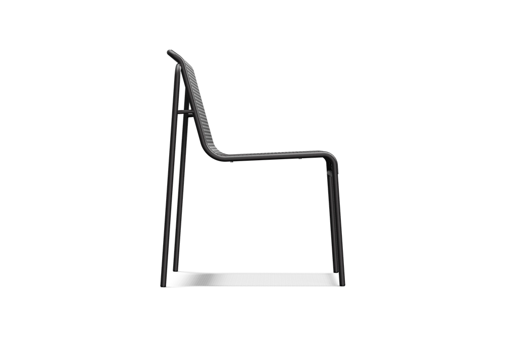 Perf Dining Chair (Set of 2), in Charcoal, profile view