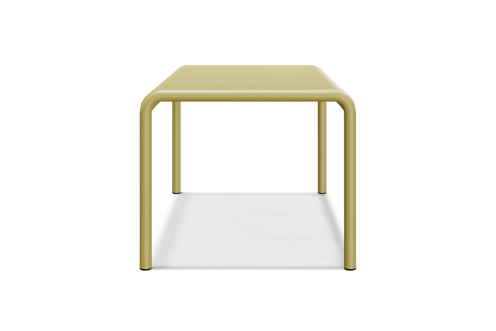 Perf Dining Table, in Butter, side view