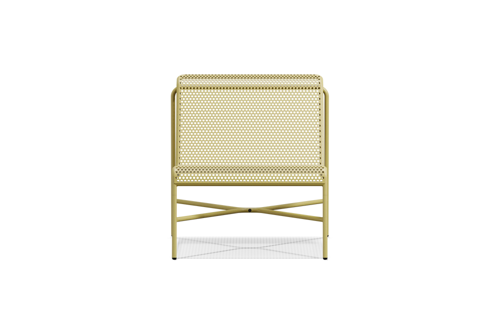 Perf Lounge Chair, in Butter, front view
