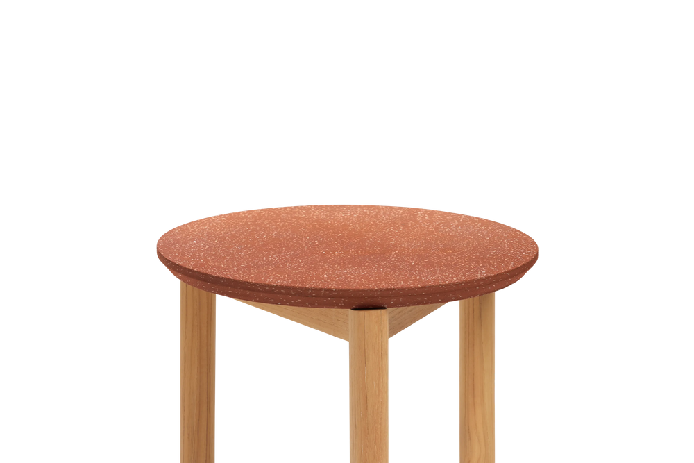 Haven Side Table, in Paprika, detail view