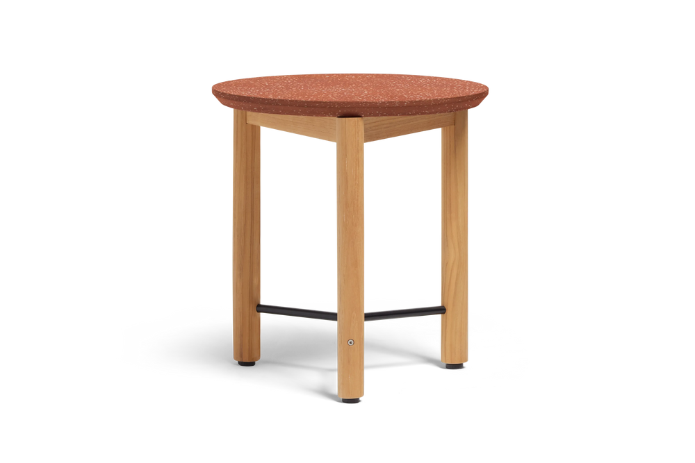 Haven Side Table, in Paprika, front view