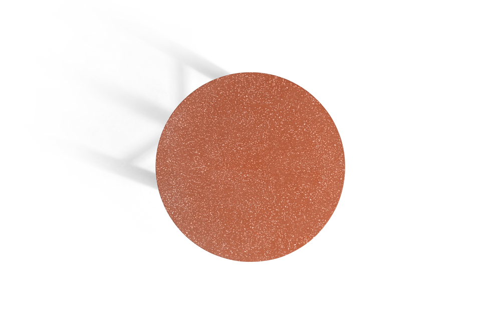 Haven Side Table, in Paprika, overhead view