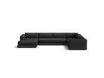 Roundabout Chaise Sectional, left-facing, in Charcoal, front view