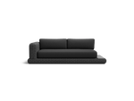 Roundabout Sofa with Side Table, in Charcoal, front view