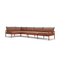 Terra Sectional, in Rust, three-quarter view